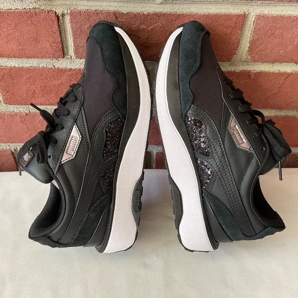 Puma Cruise Rider Lifestyle Black Sneakers Women’s 8.5 NEW - Picture 4 of 11